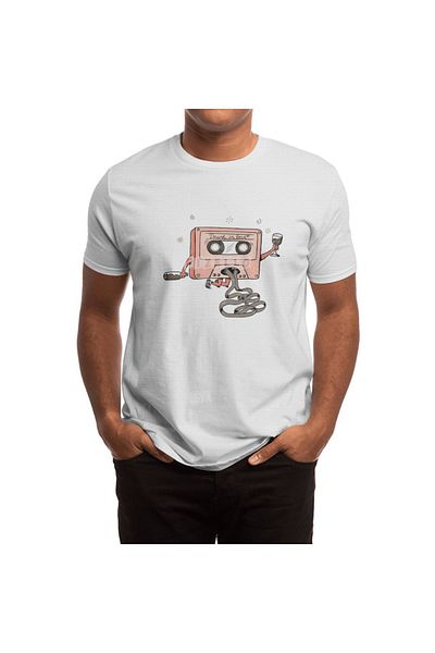 Fizello Tricou cu model Vomit Cassette Tape pentru bărbați și femei - Tricou alb unisex