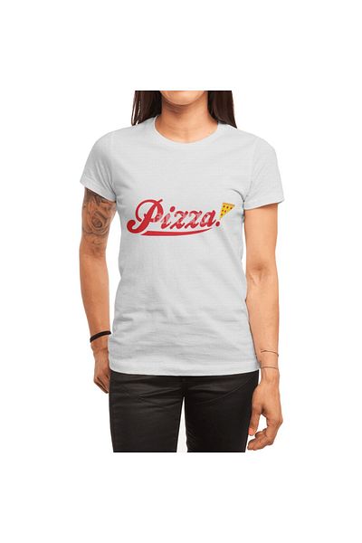 Fizello Unisex Λευκό T-Shirt Pizza - Ανδρικά και Γυναικεία