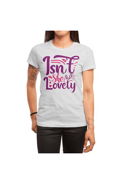 Fizello Λευκό μπλουζάκι Unisex - Isn't She Lovely, Σχέδιο για άνδρες και γυναίκες