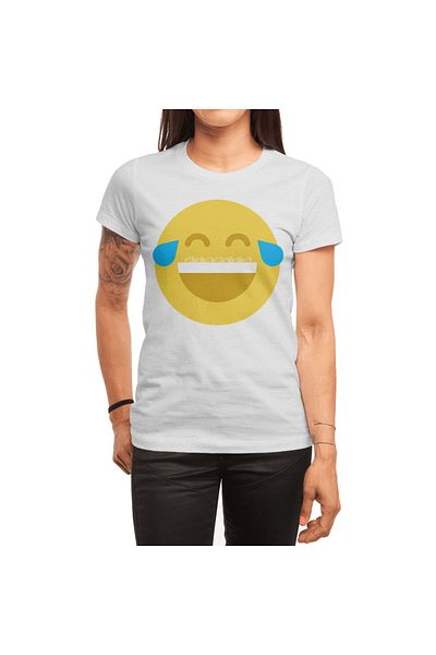 Fizello Λευκό μπλουζάκι Unisex - Πρόσωπο με Tears Of Joy