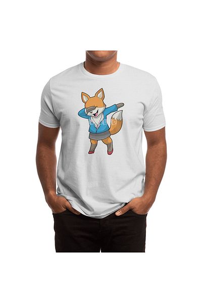 Fizello Λευκό μπλουζάκι Hip Hop Dance Fox Secretary Unisex
