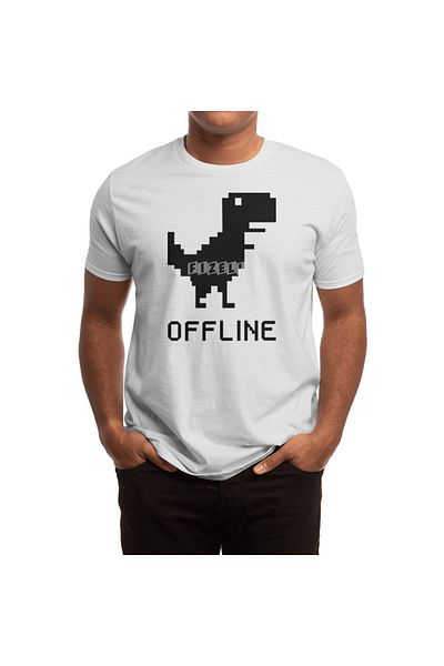 Fizello Μπλουζάκι Dinosaur Unisex Λευκό - Ανδρικό και Γυναικείο T-Shirt