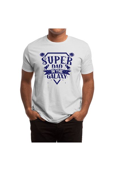 Fizello Super Dad In The Galaxy - Tricou alb unisex