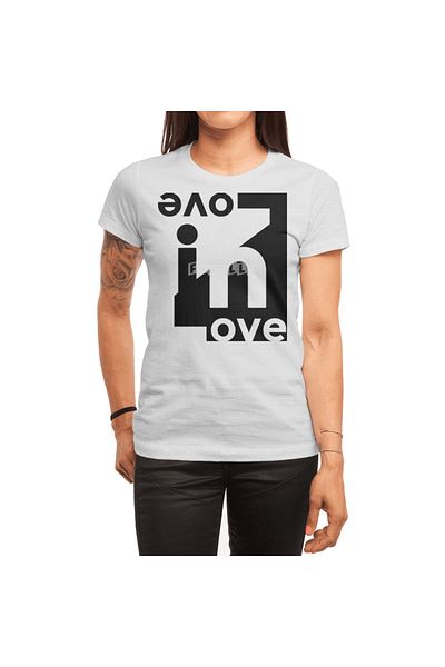 Fizello Black-Love Unisex Λευκό T-Shirt - Ανδρικό και Γυναικείο Ζευγάρι T-Shirt