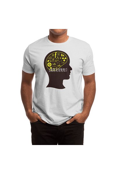 Fizello Ανδρικό και γυναικείο Unisex Λευκό T-Shirt - Engineering Mind Design