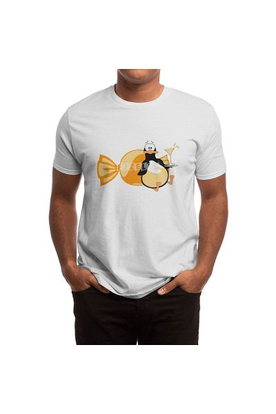 Fizello Tricou alb unisex Butterscotch Bliss Pinguin