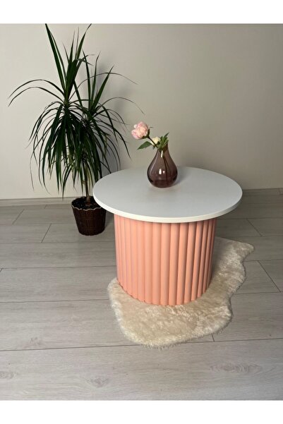 woodywood Özel Tasarım Orta Sehpa Pembe 60 Cm