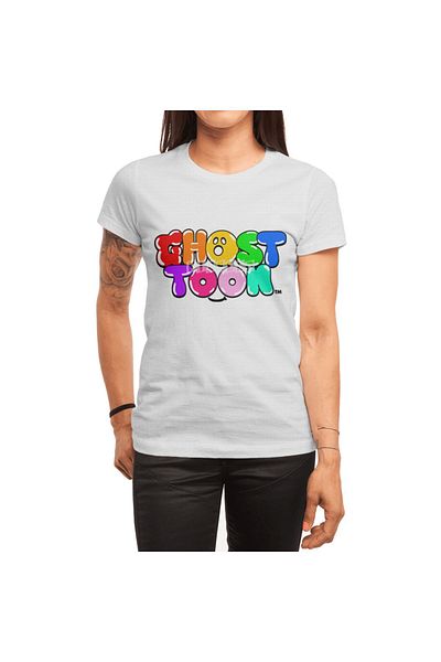 Fizello Ghosttoon ™   Λογότυπο σειράς - Colorful Bubble Graffiti Unisex Λευκό T-Shirt