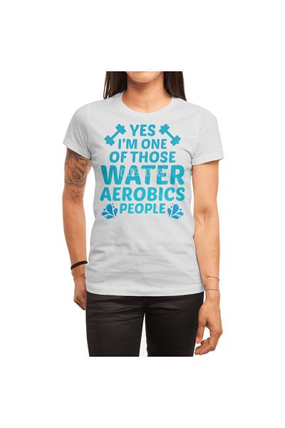 Fizello Μπλουζάκι Aqua Aerobics για άνδρες και γυναίκες - Unisex Λευκό T-shirt
