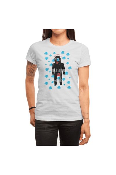 Fizello Ανδρικό και γυναικείο λευκό μπλουζάκι - Man From Cloud Unisex Design