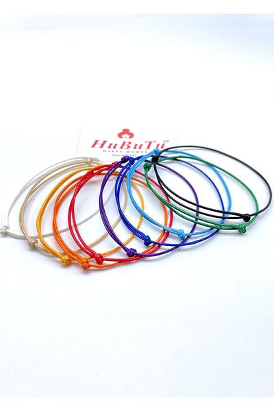 Concept HuBuTU 10 Pieces Chakra Colors Women's Men's Rope Bracelet Set