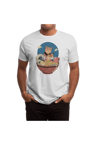 Fizello Λευκό μπλουζάκι Catana Ramen Wave Unisex