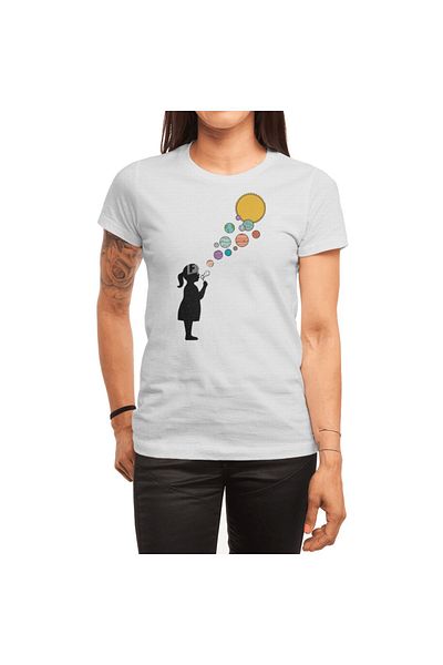 Fizello Λευκό μπλουζάκι Girl Space Unisex