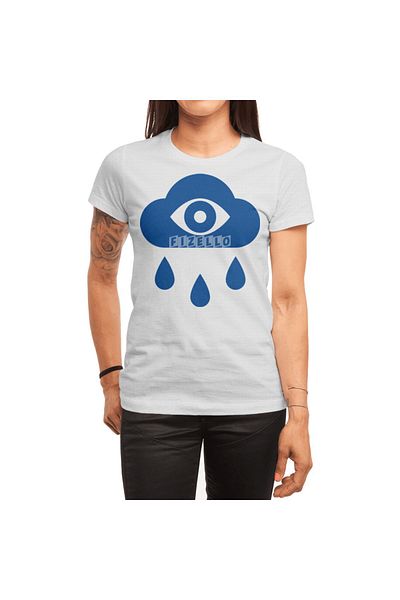 Fizello Tricou alb unisex Eye Cloud
