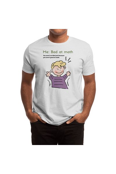Fizello Bad At Math X Idiot Unisex Λευκό T-Shirt