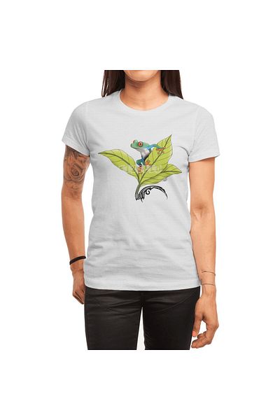 Fizello Μπλουζάκι με στάμπα Red Eyed Tree Frog για άνδρες και γυναίκες - Unisex Λευκό T-shirt