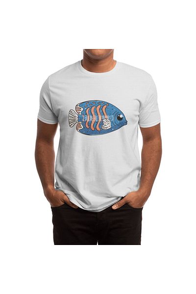 Fizello Tricou alb cu model elegant pentru bărbați și femei