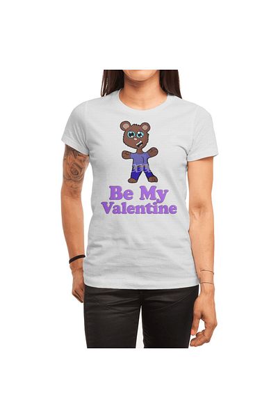 Fizello Be My Valentine Bear Cub - Ανδρικό και γυναικείο λευκό μπλουζάκι Unisex