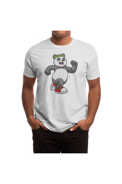 Fizello Panda Horse Running Headband Men's T-Shirt - Women's White Unisex T-Shirt