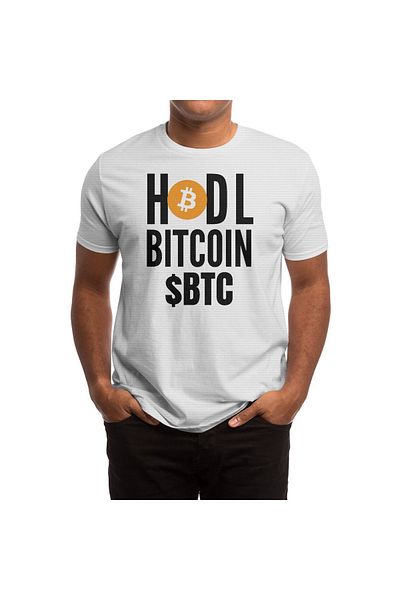 Fizello Λευκό μπλουζάκι Unisex Bitcoin Hodl