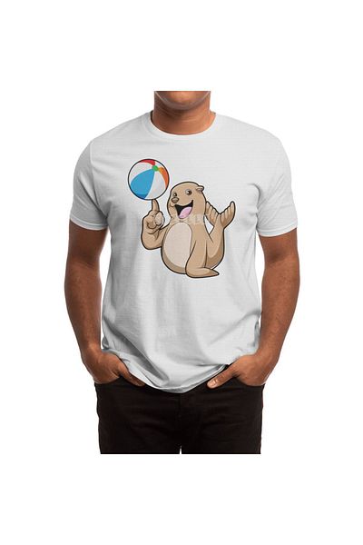 Fizello Ανδρικό και γυναικείο μπλουζάκι Polo - Seal Water White Unisex T-shirt