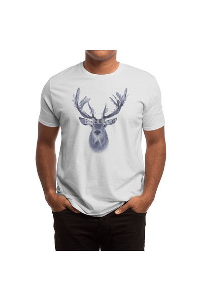 Fizello Crystal Deer Indigo - T-Shirt για άνδρες και γυναίκες, Unisex Λευκό T-shirt