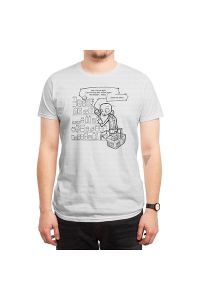 Fizello Necromania - Shopping Zombie Unisex Λευκό T-Shirt