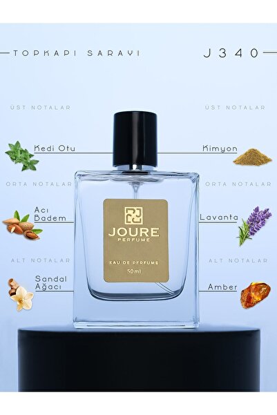 JOURE PERFUME J340 Pudralı Vanilya Badem Kokulu 50ml Kalıcı Edp Erkek Parfüm