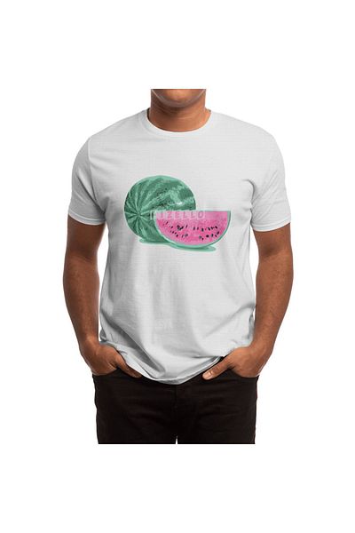 Fizello Λευκό μπλουζάκι με στάμπα Lollas Watermelon για άνδρες και γυναίκες