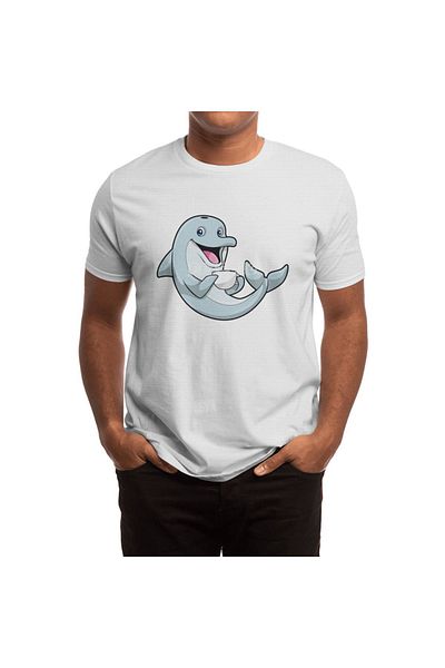 Fizello Tricou sport cu ceașcă de cafea cu delfin