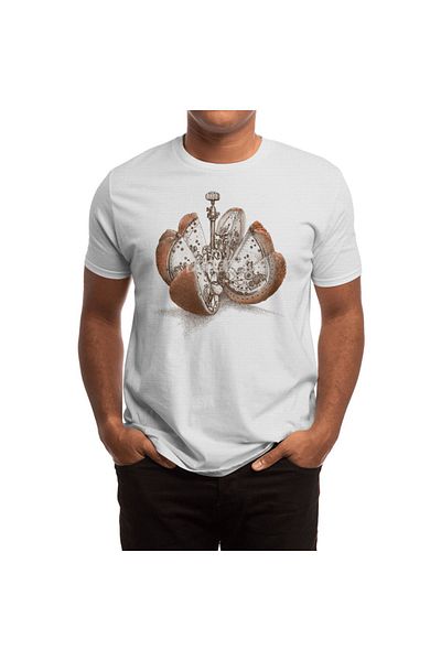Fizello Λευκό μπλουζάκι Steampunk Orange Unisex