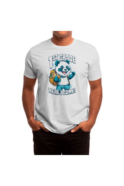 Fizello Number 1 - Λευκό μπλουζάκι Unisex με σχέδιο Panda