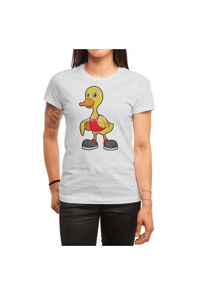Fizello Tricou cu umăr de baschet White Duck pentru bărbați și femei