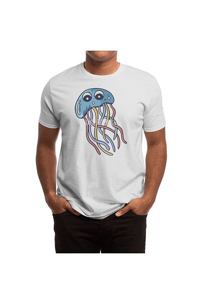 Fizello Λευκό μπλουζάκι Unisex με σχέδιο Jellyfish