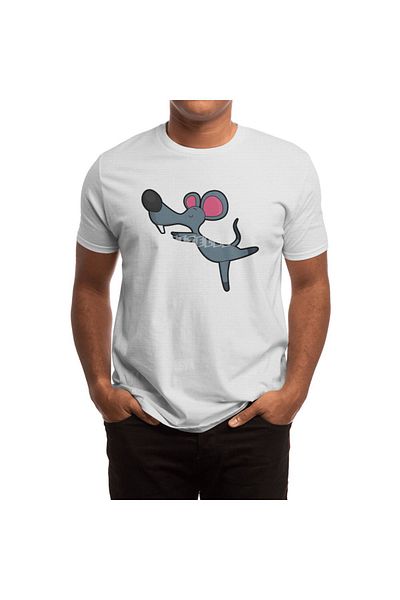 Fizello Yoga Stretching Exercise Mouse Horse - Μπλουζάκι για άνδρες και γυναίκες, Unisex λευκό μπλουζάκι