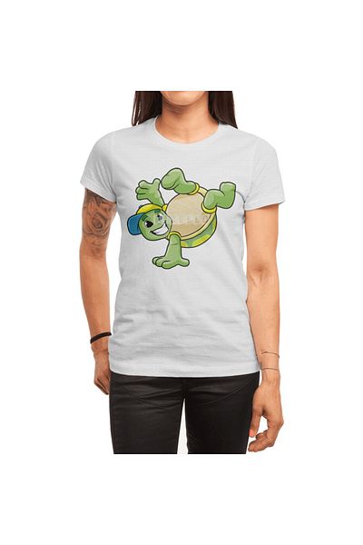 Fizello Tricou alb pentru bărbați și femei - Turtle At Hip Hop Break Dance Hoodie