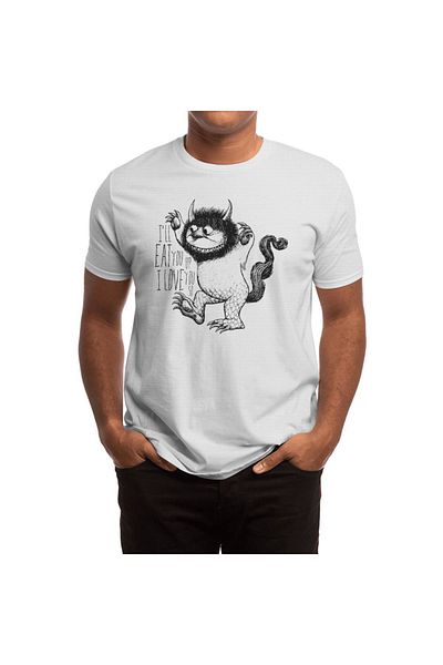 Fizello Where The Wild Things Are - Λευκό μπλουζάκι Unisex, γυναικείο μπλουζάκι 'Θά πάω να φάνε πάνω σου I Love You So'