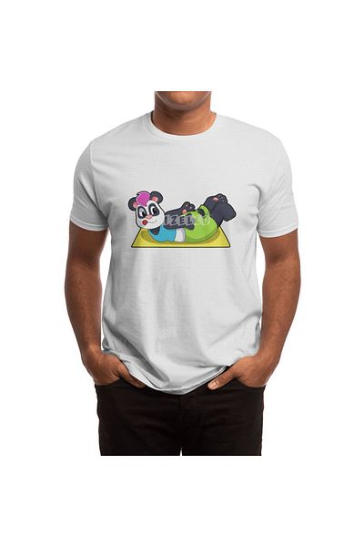Fizello Tricou Panda Yoga Mat pentru bărbați și femei - alb unisex