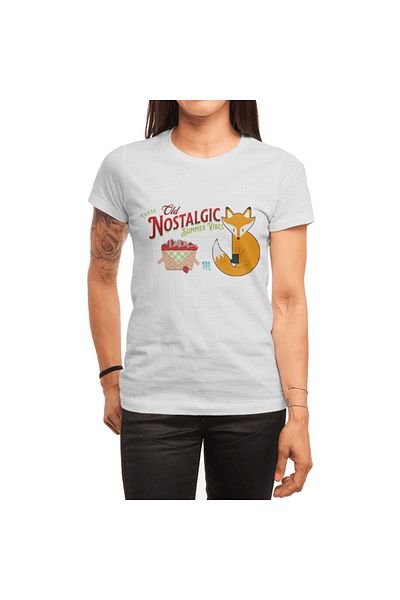 Fizello Fox And Tea_ Nostalgic Summer Vibes - Unisex Λευκό T-Shirt