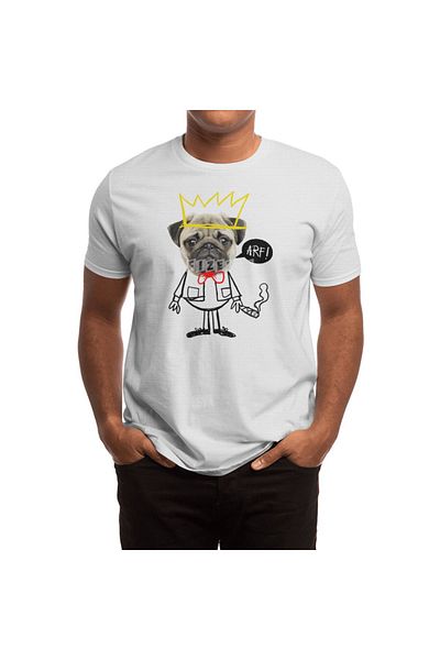 Fizello Ανδρικό και γυναικείο λευκό μπλουζάκι Unisex - Arf!