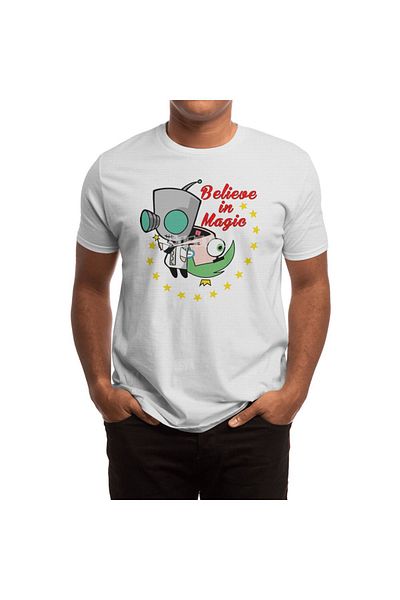 Fizello Tricou alb unisex pentru bărbați și femei - „I Do Believe In Magic”