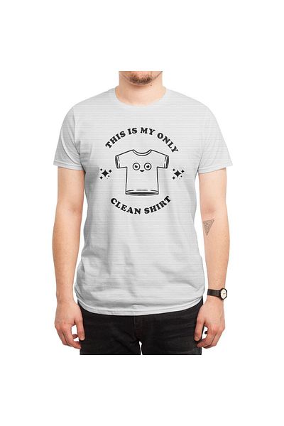 Fizello Λευκό μπλουζάκι Unisex - "This Is My Only Clean Shirt" Ανδρικά και Γυναικεία