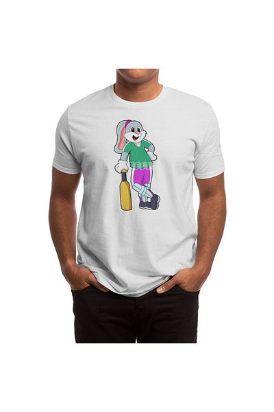 Fizello Tricou alb pentru bărbați și femei - Design unisex Rabbit vs Cricket