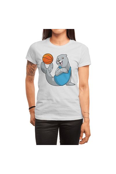 Fizello Sigiliu sport baschet - Tricou alb unisex pentru bărbați, femei