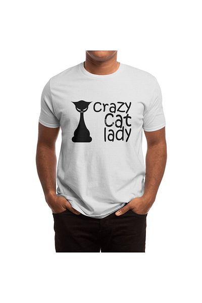 Fizello Ανδρικό και γυναικείο μπλουζάκι Unisex White Cat
