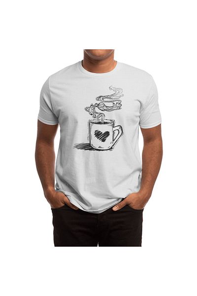 Fizello Λευκό μπλουζάκι Monday Coffee Unisex