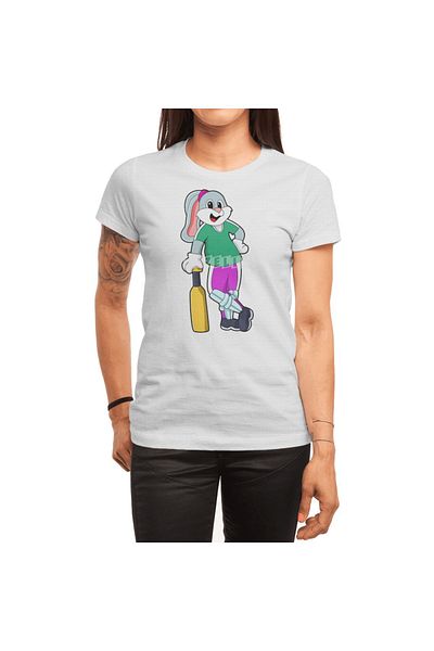 Fizello Tricou alb pentru bărbați și femei - Design unisex Rabbit vs Cricket