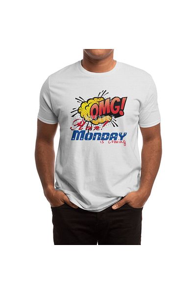 Fizello Omg τρέξιμο! Δευτέρα έρχεται - Unisex Λευκό T-Shirt