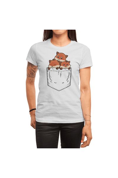 Fizello Λευκό μπλουζάκι Fox Pocket Unisex