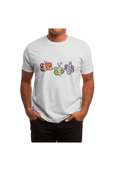 Fizello Ανδρικό και γυναικείο μπλουζάκι Butterfly White - Unisex